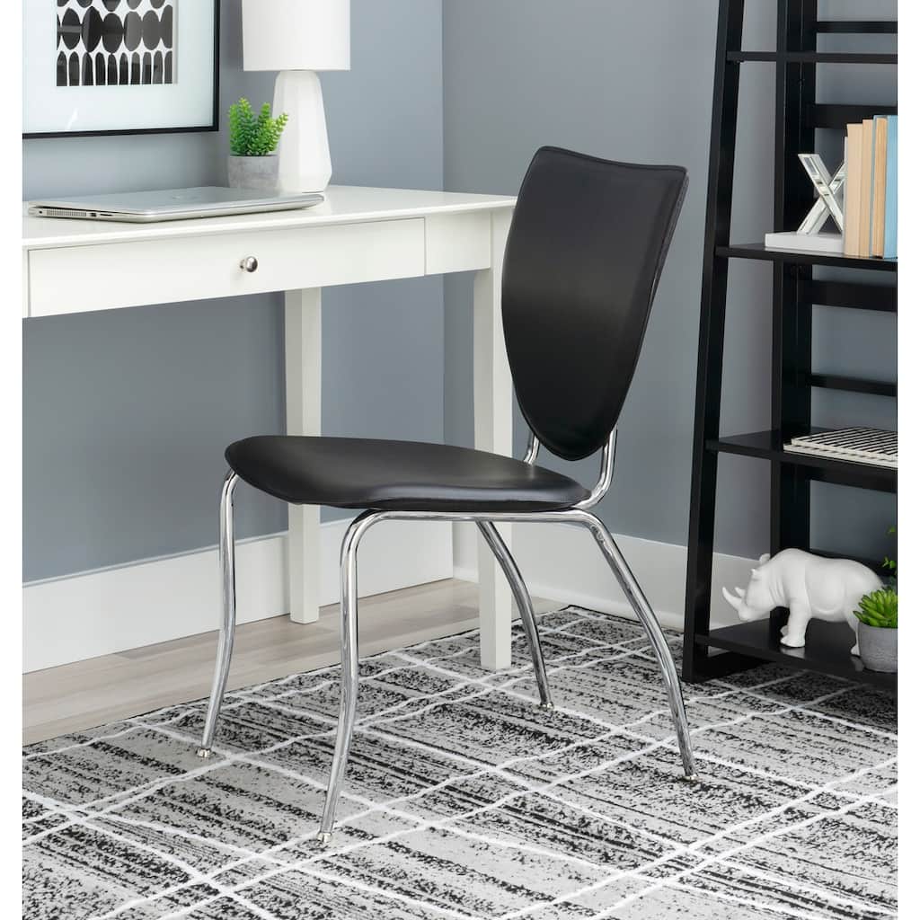 Linon Amico Black Stacking Side Dining Chair (Set of 2)