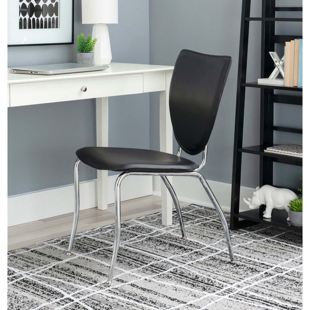 Linon Amico Black Stacking Side Dining Chair (Set of 2)