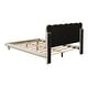 preview thumbnail 7 of 10, Beige Full Size Velvet Platform Bed with LED Frame, Thick & Soft Fabric