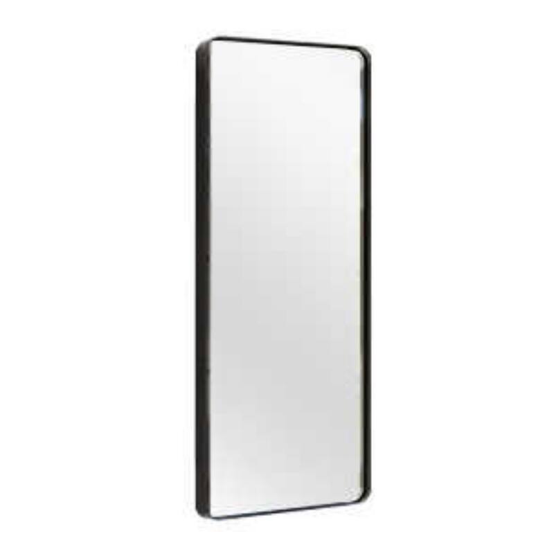 HomeRoots 71" Black Metal Framed Full Length Mirror - 27.51 in. x 70.74 in. x 1.96 in.