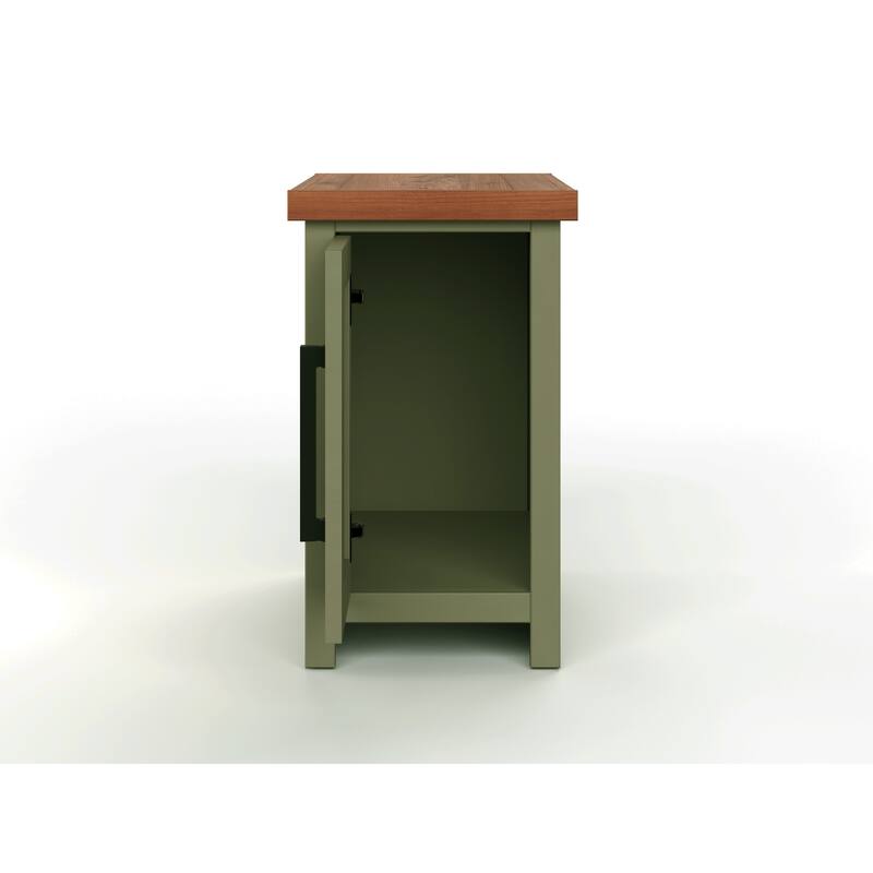 Bridgevine Home Modern Farmhouse 14 inch Chairside Table, No Assembly Required, Two-Tone Finish