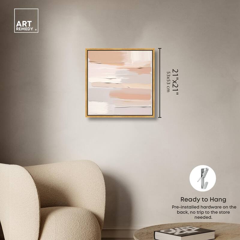 Roseate Cream Tones I Canvas by Art Remedy