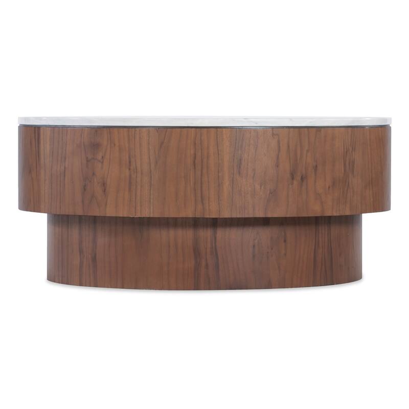 Hooker Furniture M09-80110-85 Vana 36" Diameter Marble Top Coffee - Medium Walnut / Marble