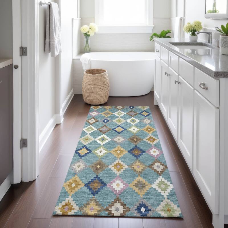 Machine Washable Indoor/ Outdoor Global Ahmet Chantille Rug