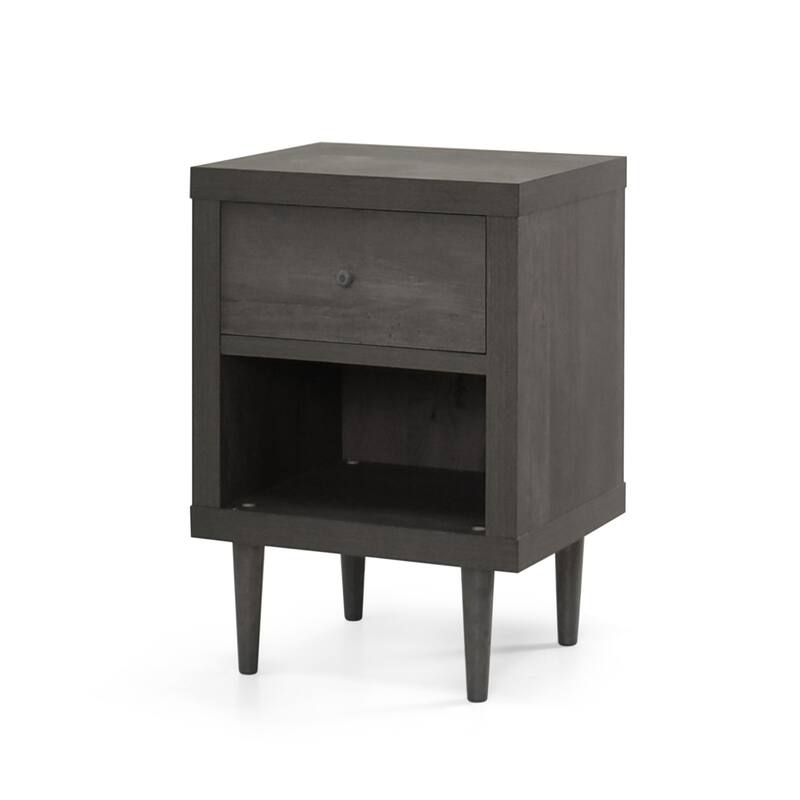 Iconic Nightstand with Wood-Like Frame, One Drawer, and Shelf