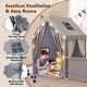 preview thumbnail 28 of 28, Gymax Kids Play Tent w/Playpen Yard Door Curtains Windows Star Lights