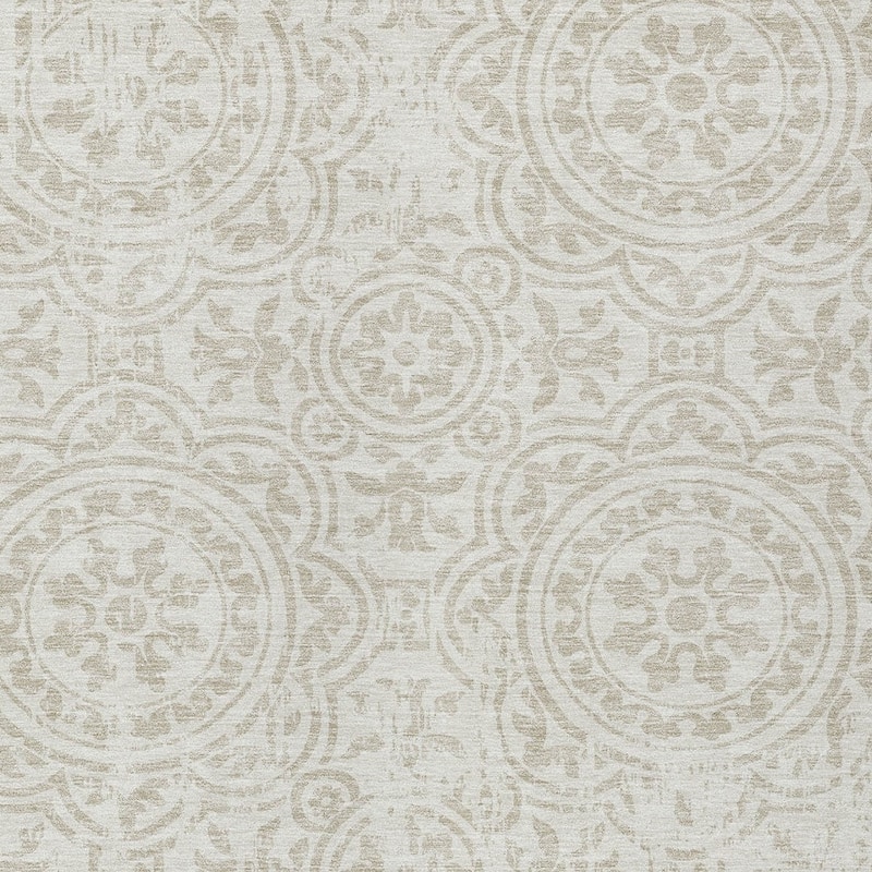 HomeRoots Medallion Transitional Rectangle Outdoor Rug