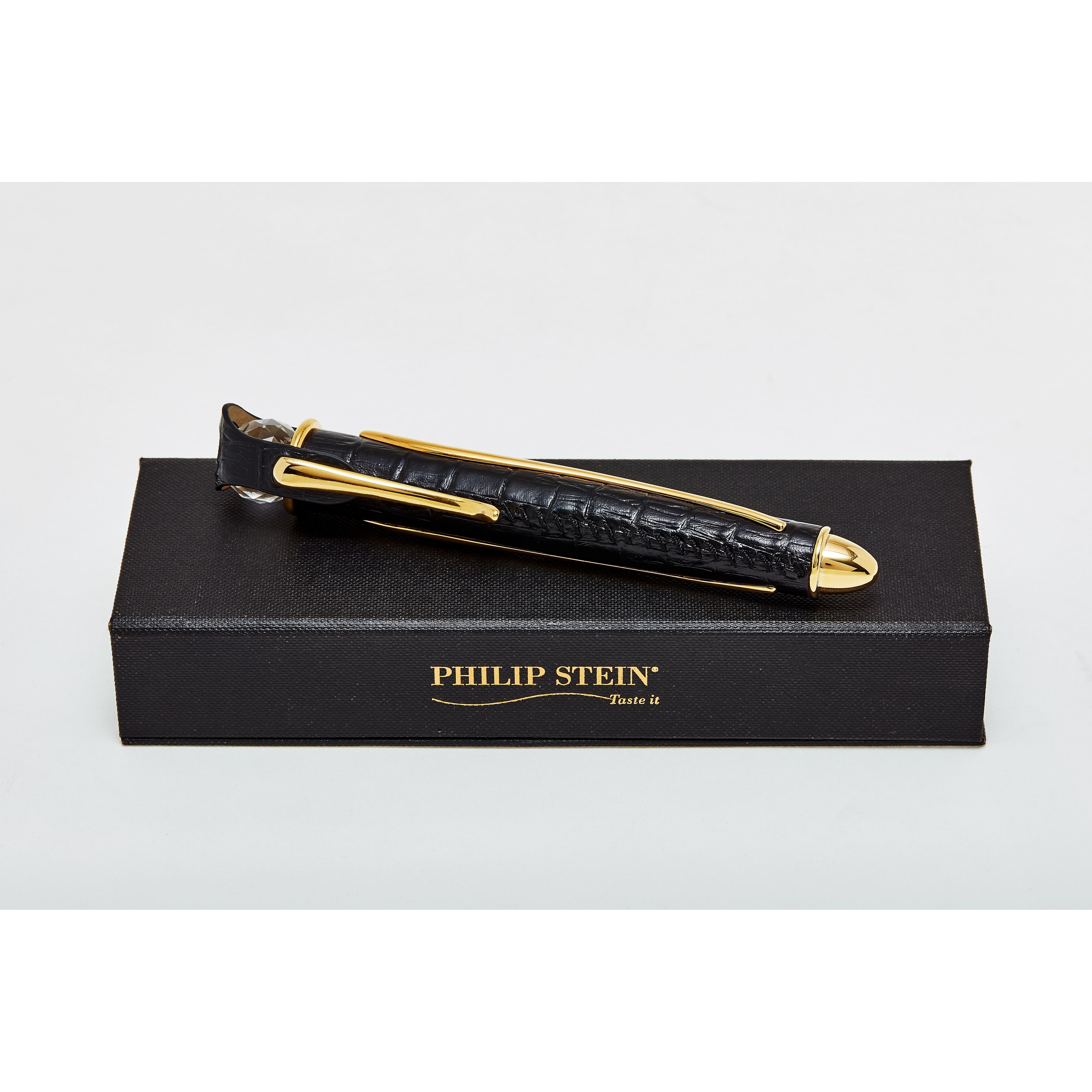 Shop Philip Stein 1 Pswg Gab Swarovski Crystal Aerating Wine Wand With Black Leather Travel Case Overstock 31410605