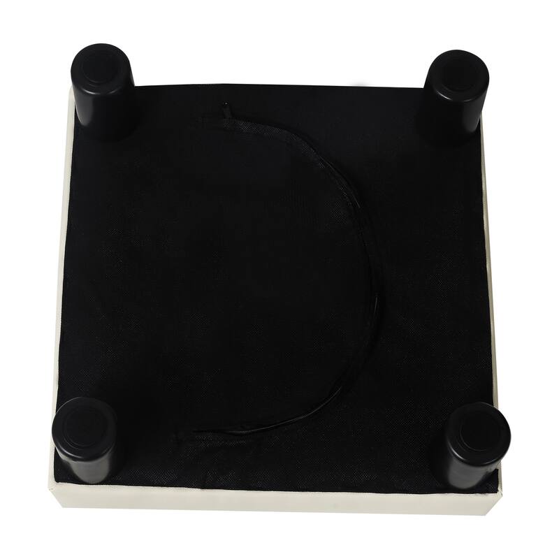 Adeco 15'' Small Ottoman Upholstered Foot Rest