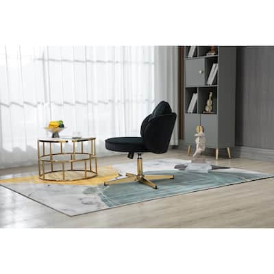 Modern Swivel Chair Adjustable Chair for Livingroom Accent Chair, Swivel Office Desk Chair Versatile Vanity Chair, Black