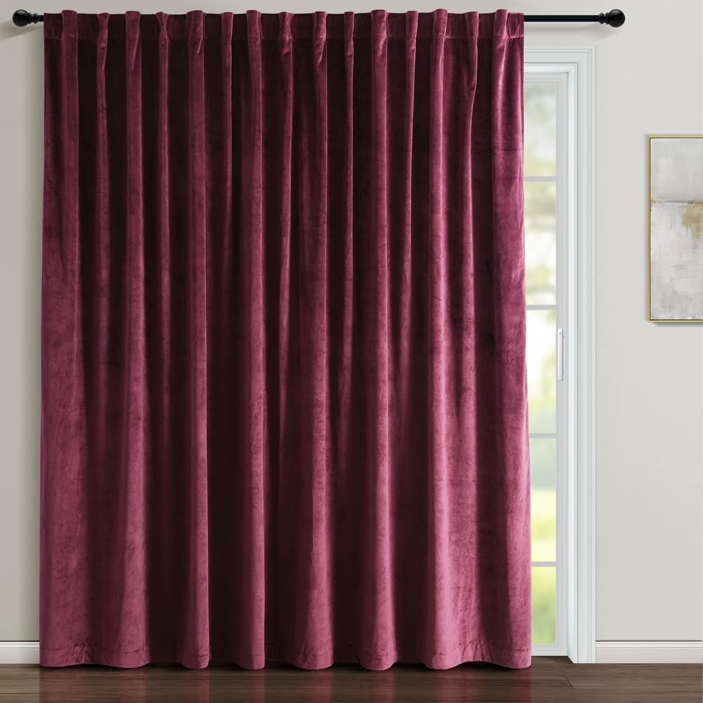 Lush Decor Prima Velvet Solid Light Filtering Back Tab Rod Pocket Window Curtain Panels Set