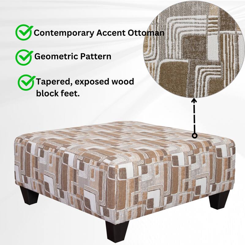Roundhill Nexus 2-PC Living Room Set, L-shape Sectional and Accent Ottoman