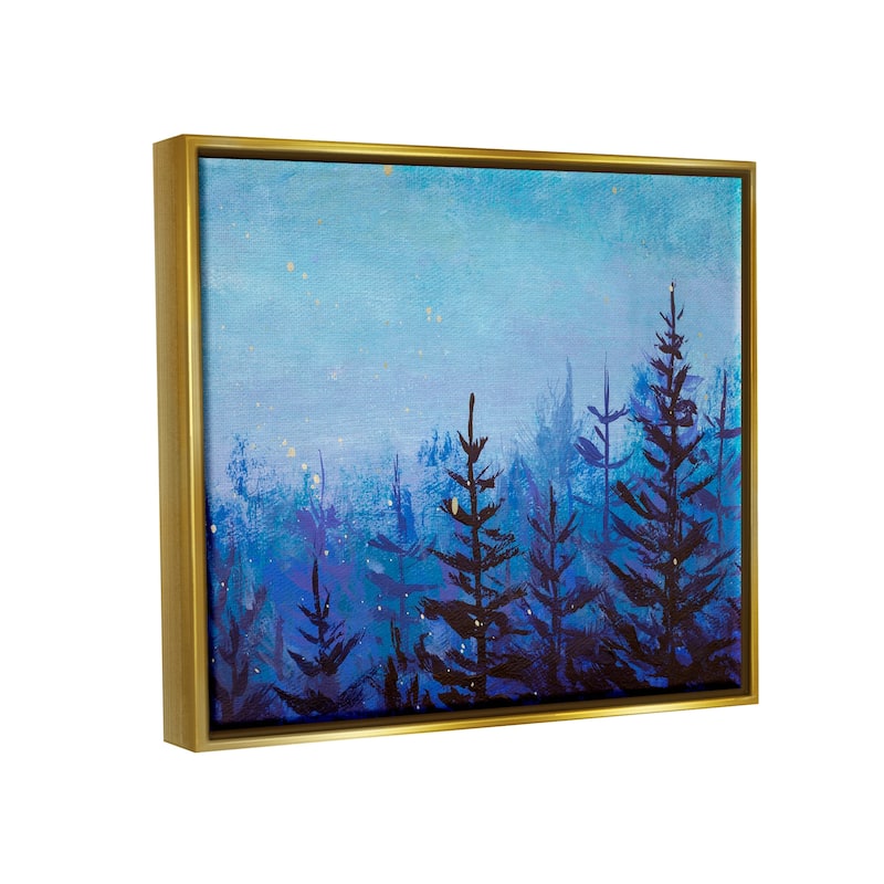 Stupell Foggy Magical Forest Framed Floater Canvas Wall Art Design by Valery Rybakow