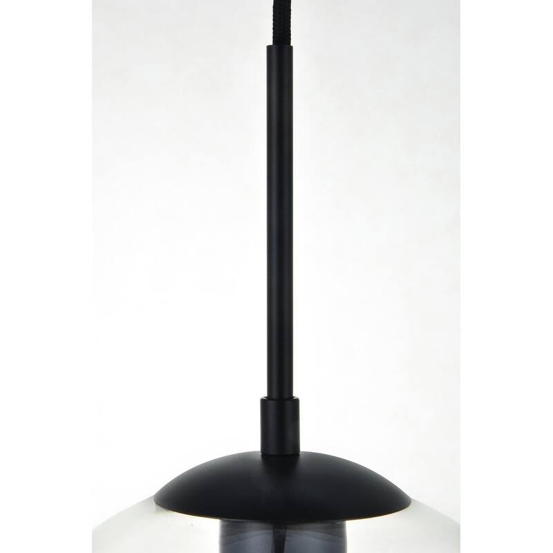 1-Light 12-inch Clear Glass Pendant