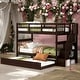 preview thumbnail 2 of 14, Modren Twin Over Twin Bunk Bed with Twin size Trundle For Bedroom