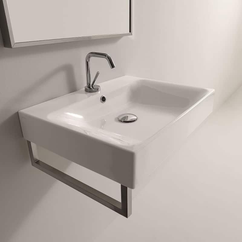 WS Bath Collections 19-11/16" Ceramic Wall Mounted / Vessel Bathroom