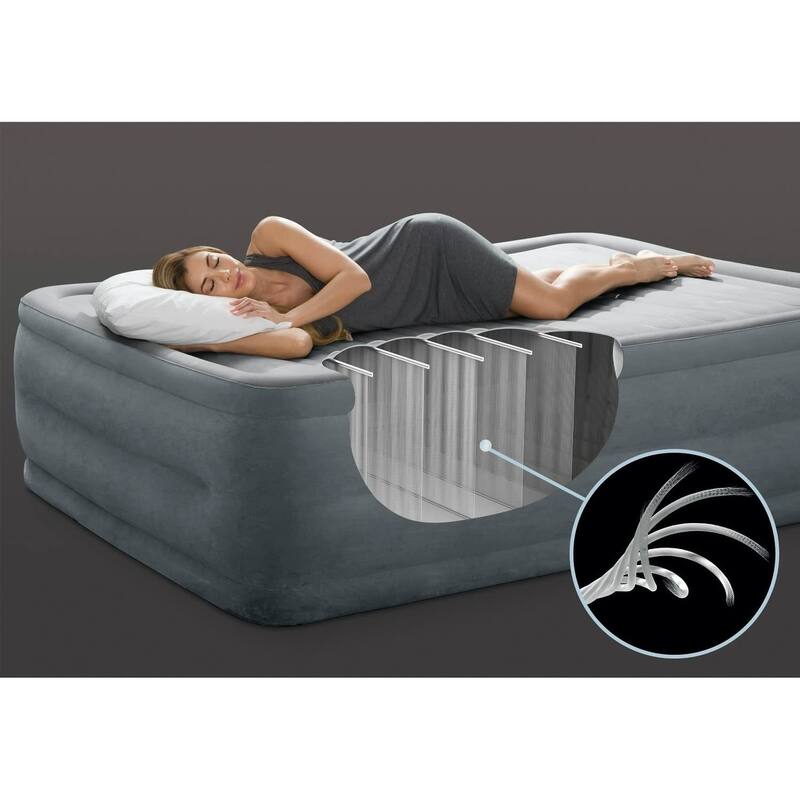 Intex Dura-Beam Plus Series Hi-Rise Airbed With IP, Queen