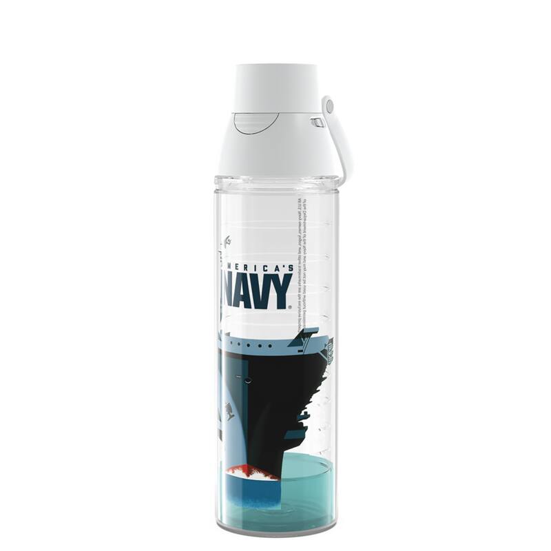 Tervis Navy Carrier Made in USA Double Walled Insulated Travel Tumbler, Classic - 24oz Venture Lite Water Bottle - 24oz Venture Lite Water Bottle