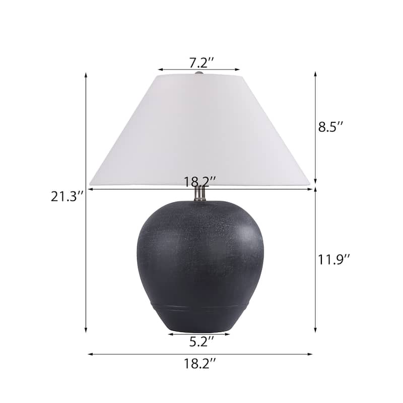 Global Accent Ceramic Table Lamp with Linen Shade