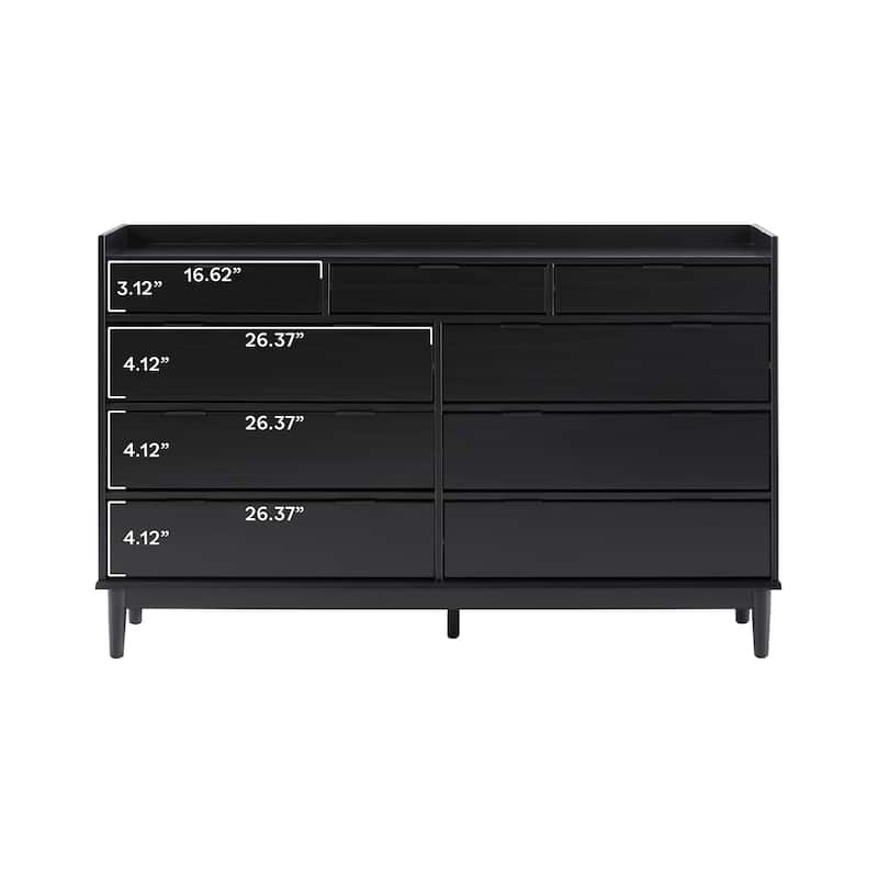 Middlebrook Modern Gallery Top Solid Wood Dresser