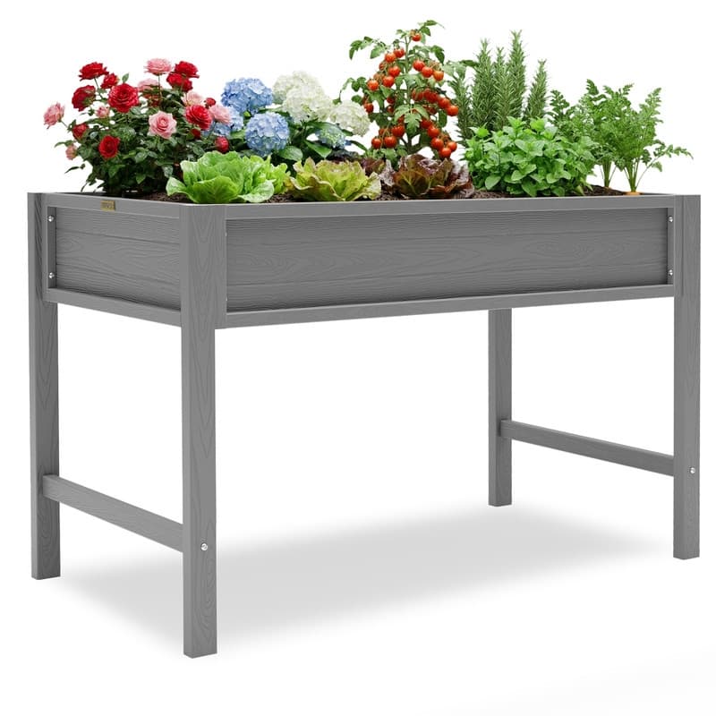 WINSOON All Weather HIPS Raised Garden Bed with Drainage Holes