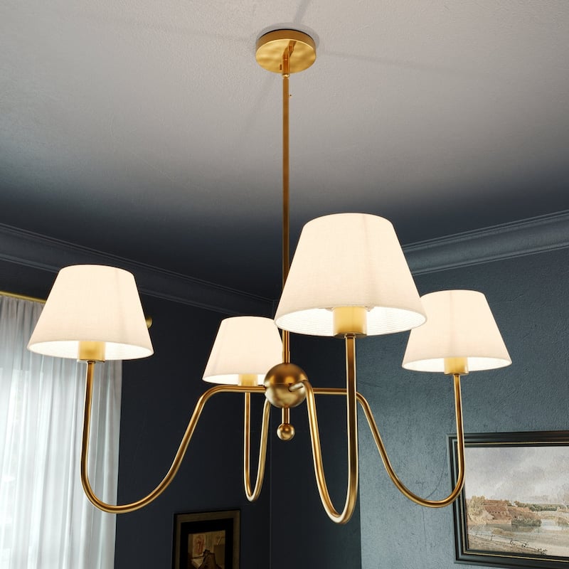 Acroma 4 - Light Dimmable Traditional Fabric Chandelier