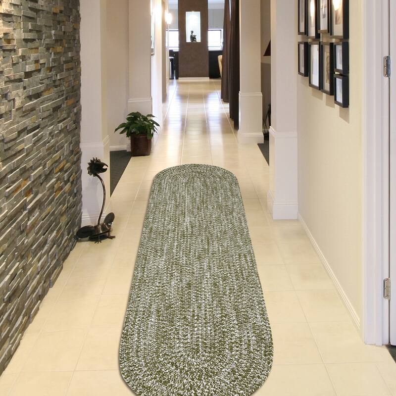 Superior Modern Rustic Bohemian Reversible Multi-Tone Braided Indoor Outdoor Area Rug