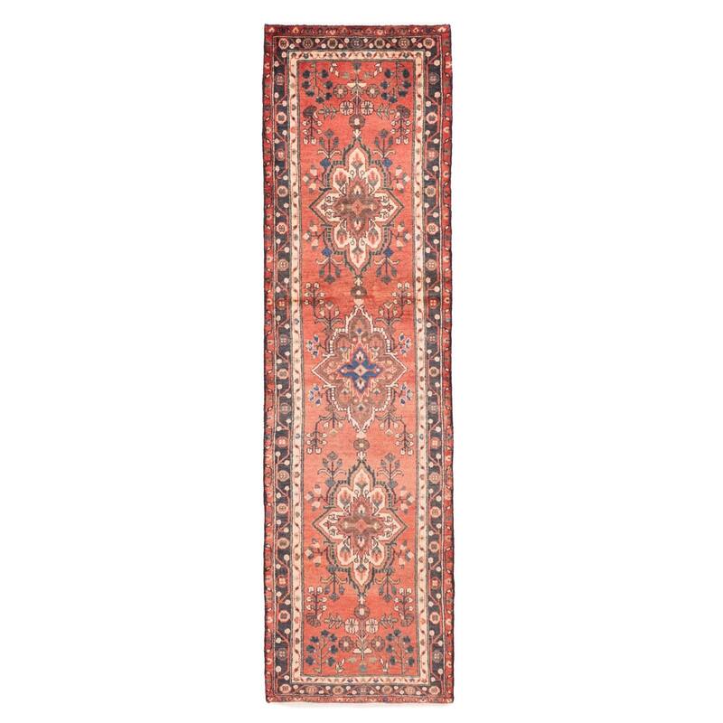 ECARPETGALLERY Hand-knotted Andelz Red Wool Rug - 2'8 x 9'10