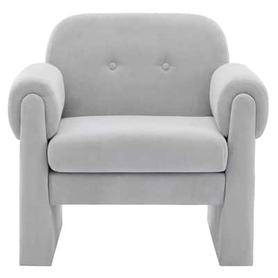 Modern Cloud Velvet Accent Chair with Removable Cushion for Living Room