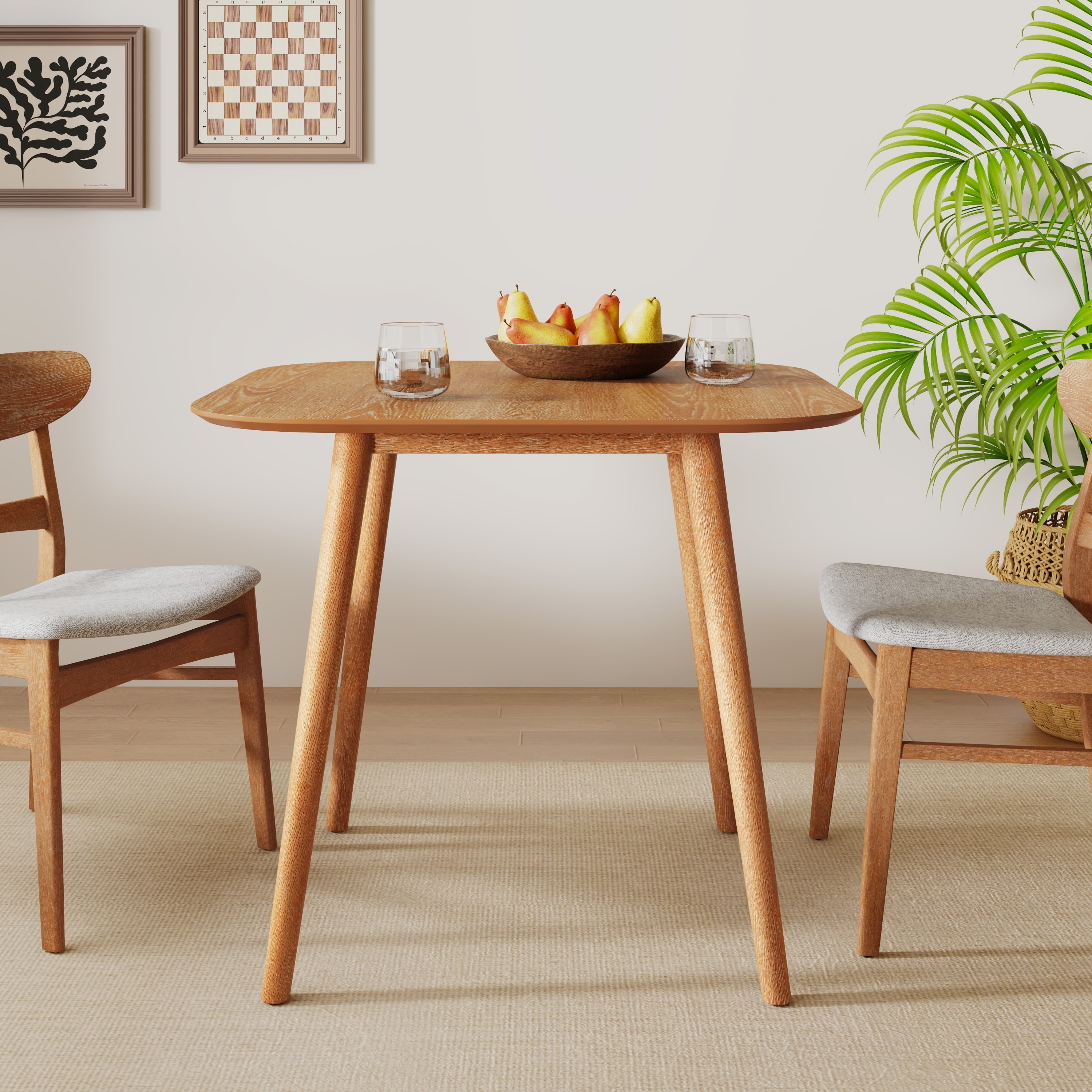 Wynonna Mid Century Modern Square Faux Wood Dining Table by Christopher Knight Home