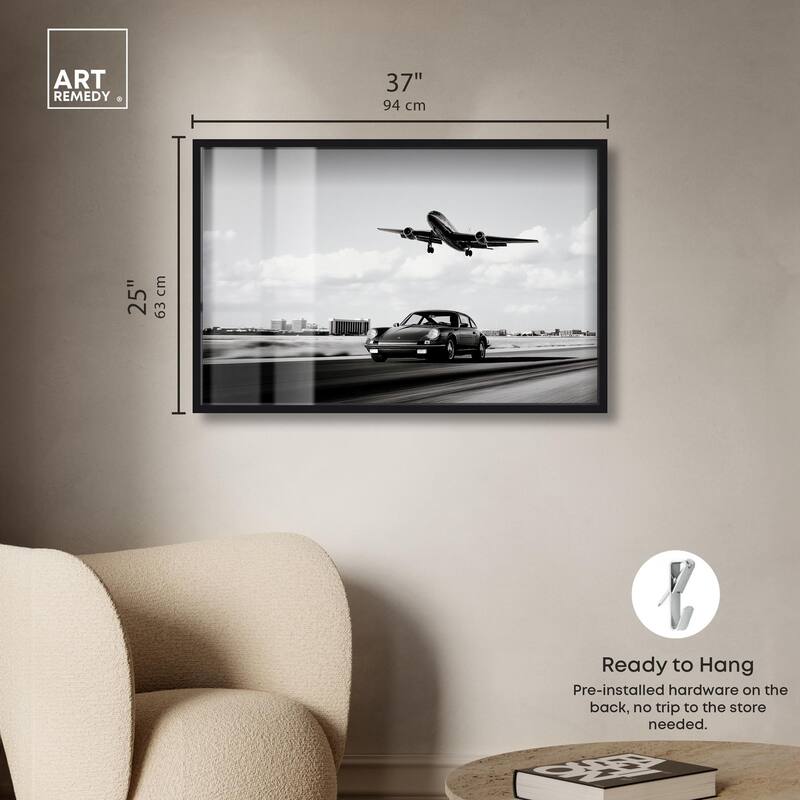 Sports Car Takeoff Shadowbox by Art Remedy