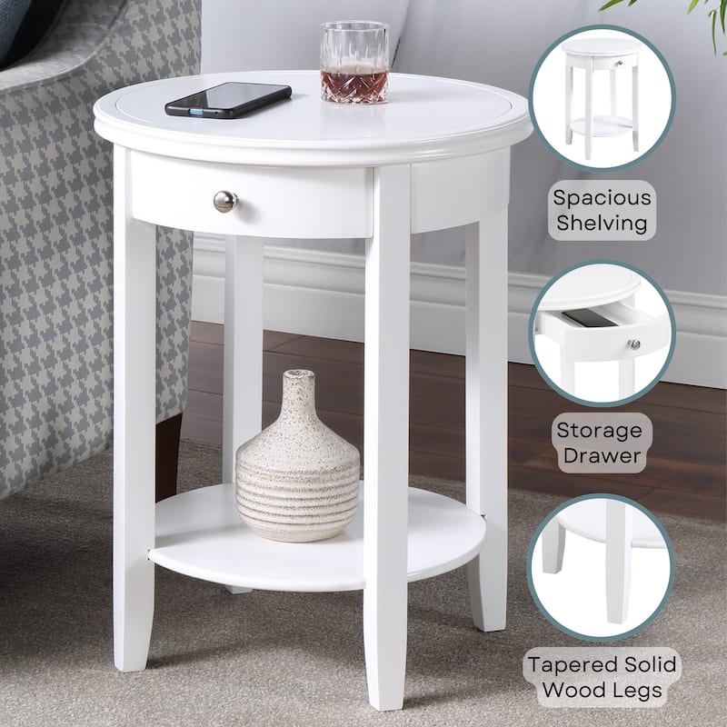 Convenience Concepts American Heritage Baldwin 1 Drawer End Table with Shelf