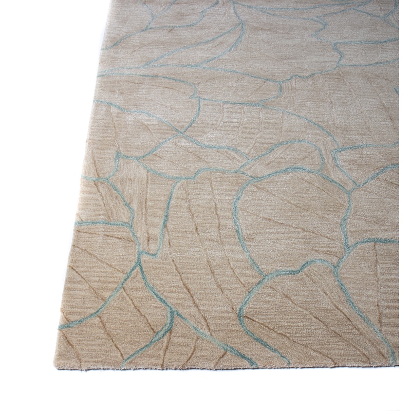 Bashian Jazmin Beige & Green Contemporary Area Rug