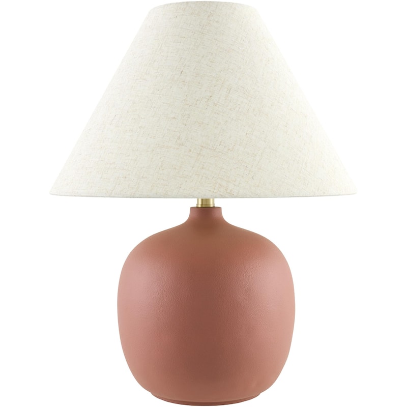 Livabliss Makurdi Traditional Accent Table Lamp - 23"H x 17"W x 17"D - Terracotta