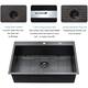 30x22 inch Kitchen Sink Drop In Gunmetal Matte Black