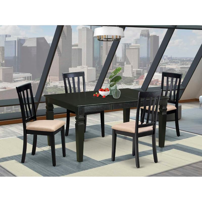 Dinette Table Set with Chairs - Kitchen Dining Room Table Set - 7 Piece Wood Table & Chairs