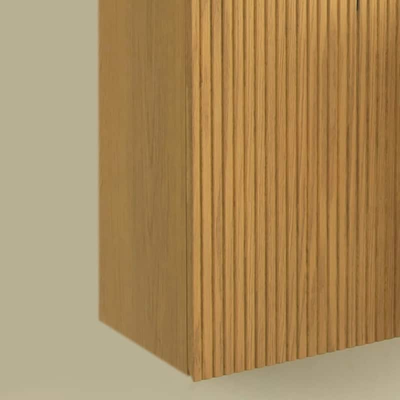 Modland 14"W x 59''H Wall Mounted Bathroom Cabinet - Narrow Waterproof Plywood, Corolla Oak for Over Toilet Storage