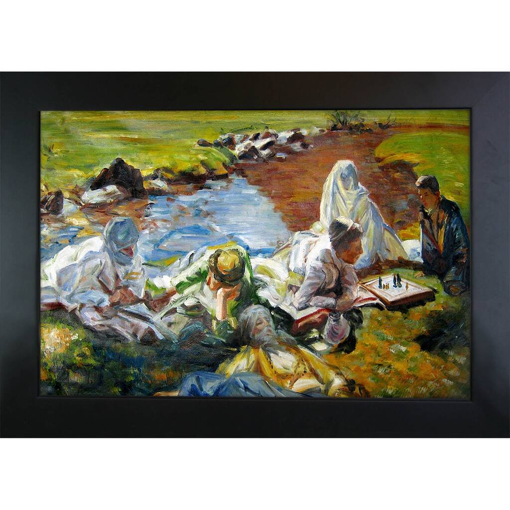 La Pastiche Dolce Far Niente with New Age Black Frame, 28.75" x 40.75"