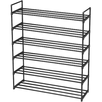 6 Tiers Shoe Rack Shelf Storage Organizer Black