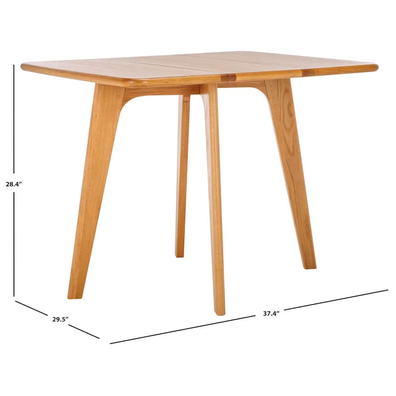 SAFAVIEH Couture Annliese Natural Gateleg Dining Table - 37" W x 30" D x 28" H - 37Wx30Dx28H