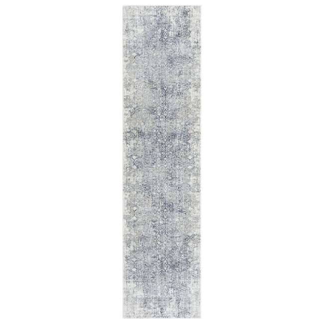 Ulyana Blue And Beige Faded Transitional Runner Rug - Bed Bath & Beyond ...