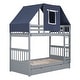 preview thumbnail 34 of 34, Twin over Twin Bunk Bed with Tent, Dual Storage Drawers, and Safety Features