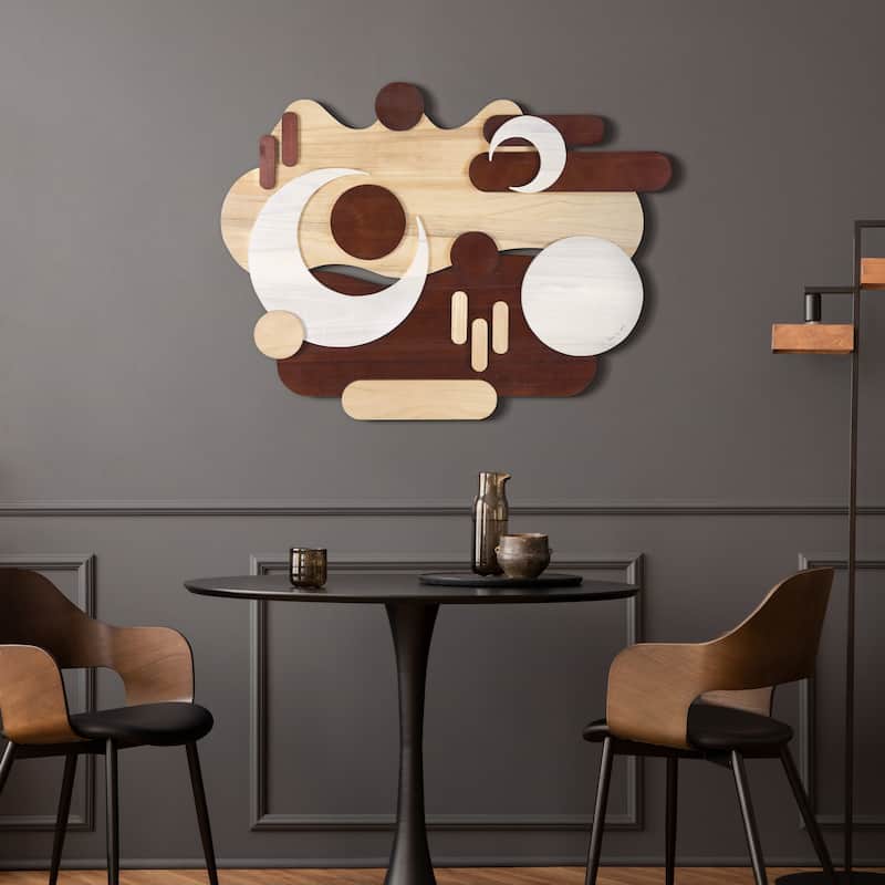 "Sands Serenade" Hand Made & Hand Finished Dimensional Solid Paulownia Wood Abstracts Wall Art