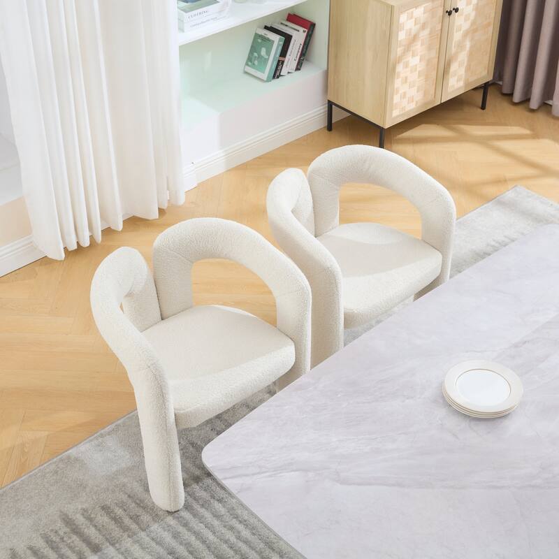 Velvet Fabric Upholstered Accent Chair Set of 2