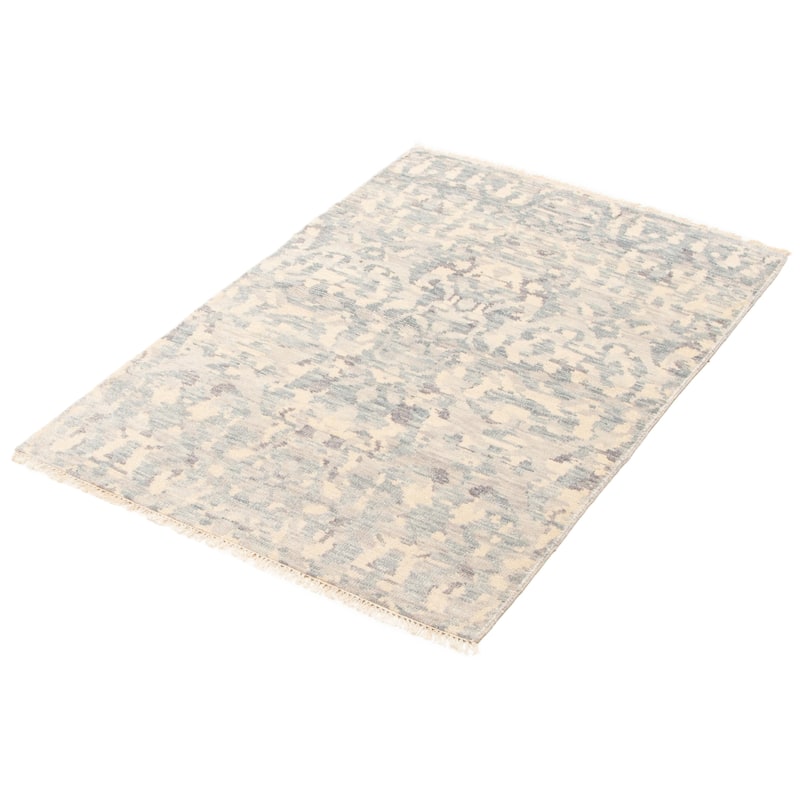 ECARPETGALLERY Hand-knotted Mystique Cream Wool Rug - 3'7 x 5'6