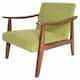 Zenvida Mid Century Modern Accent Armchair Solid Hardwood Upholstered