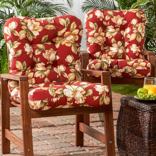 Greendale 21 x 42-inch Outdoor Seat/Back Chair Cushion (Set of 2