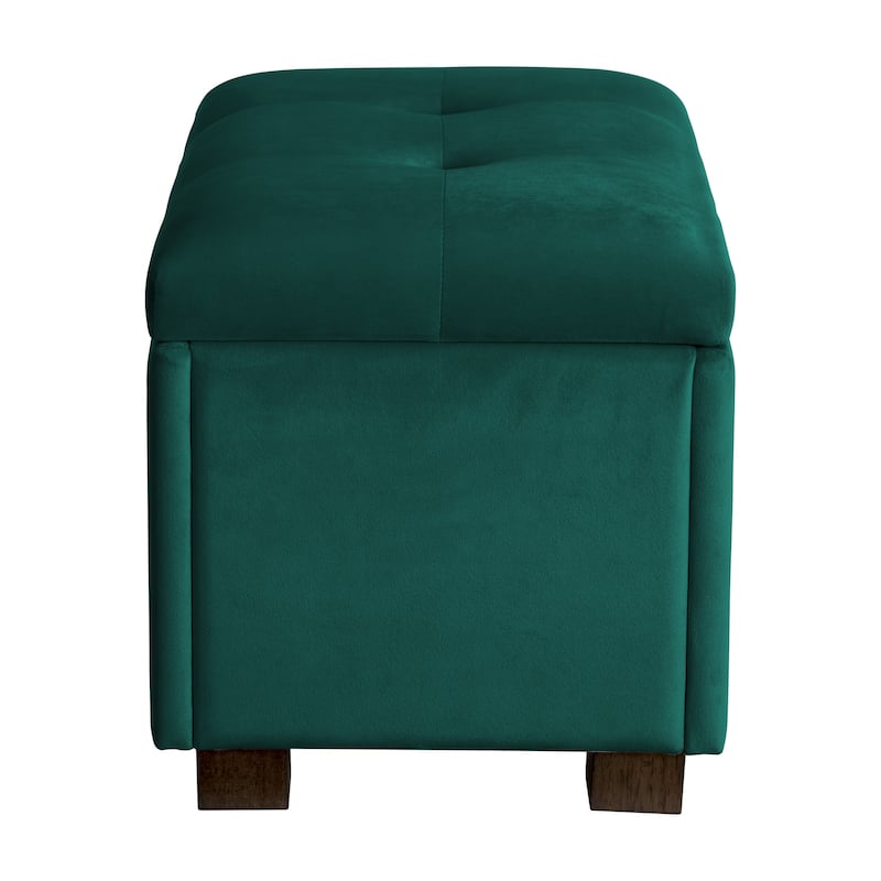 Velvet Storage Ottoman