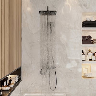Shower System Shower Faucets Set Complete Digital Temperature Display