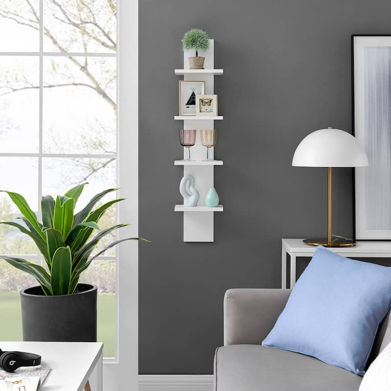 Danya B. Arica Utility Column 4-Tier Spine Wall Shelves - N/A